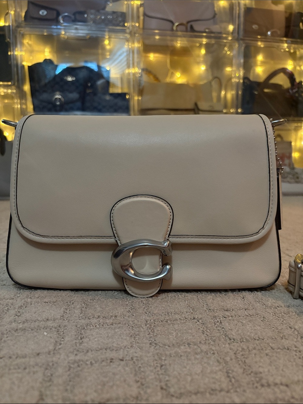 Coach Soft Tabby Shoulder Bag in Ivory